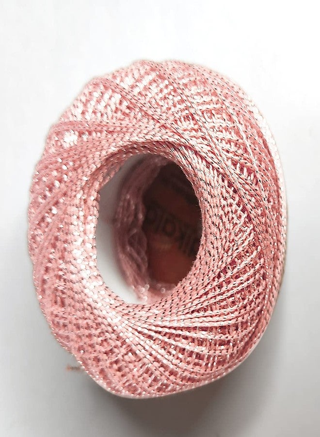 Adikala Metallic Cotton Tatting Shuttle,Crochet Dori Balls for Knitting, Weaving, Embroidery and Craft Making (Set of 4) (Peach) - Image 3